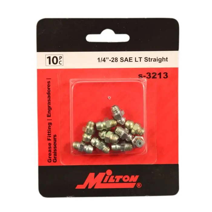 1/4" - 28 Sae - Lt Short Straight Grease Fitting 1
