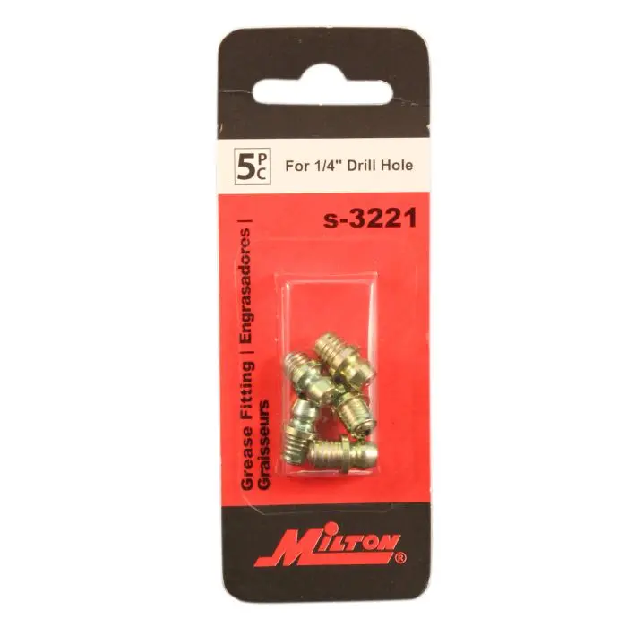 1/4" Drill Hole Straight Drive Fit Grease Fitting 1