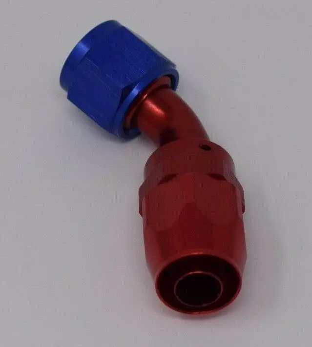 10 An 45 Degree Swivel Seal Braided Steel Hose End Fitting Oil/Fuel/Water 1
