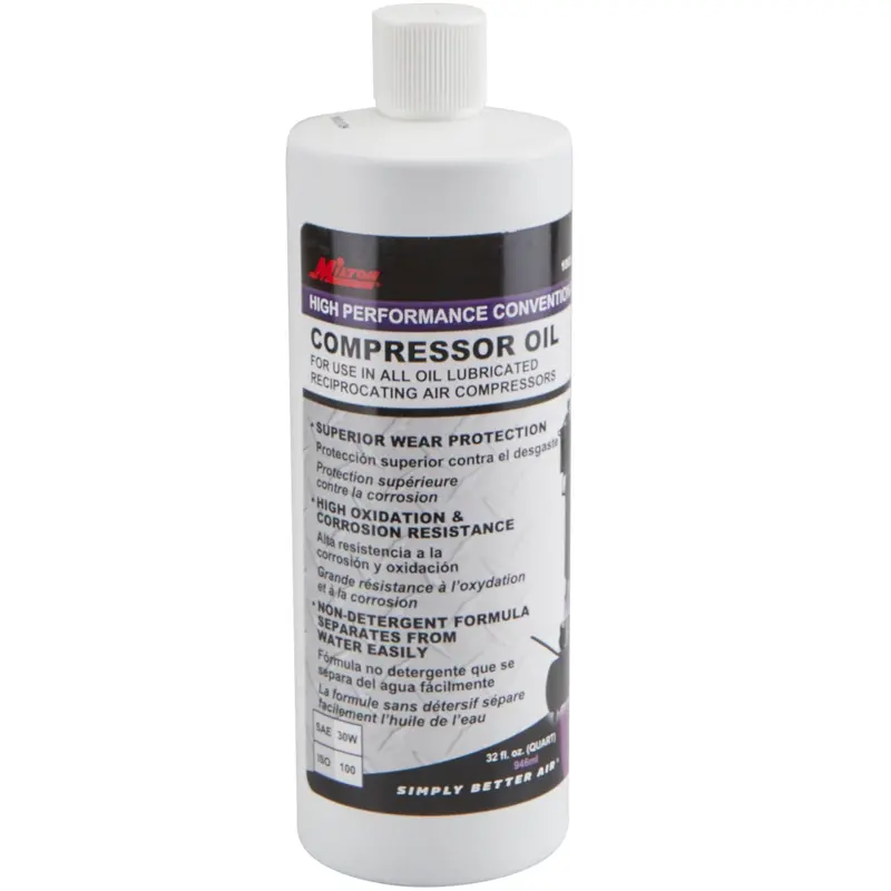 1002-32 - Milton® High-Performance Conventional Air Compressor Oil, 32 Oz. (Sae 30W, Iso 100), 32 Oz. 1