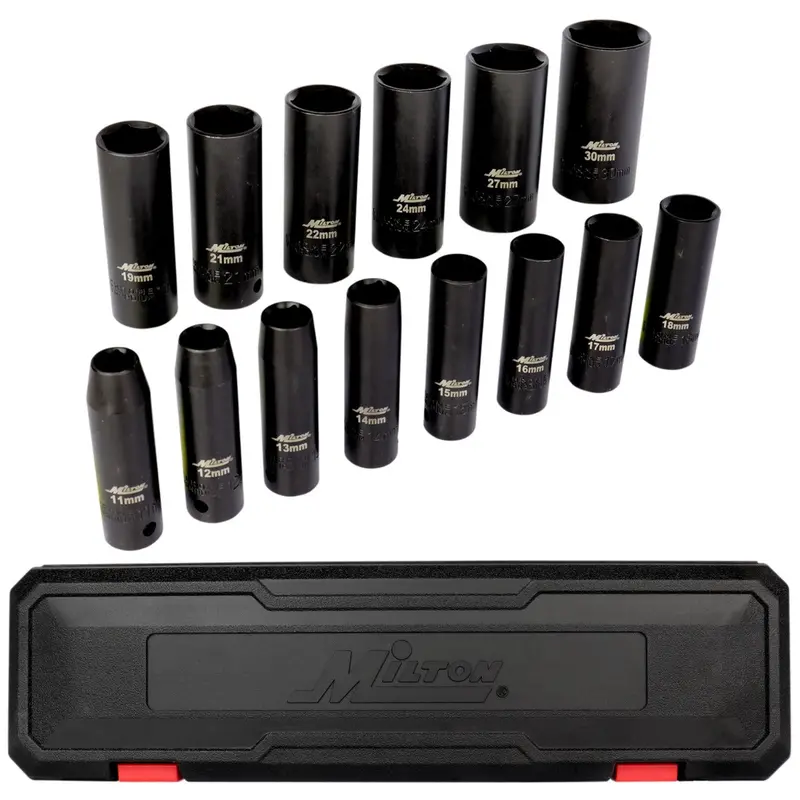 1300-Ss-07 1/2 Drive Deep 11-30 Metric Impact Socket Set (14-Piece) 1