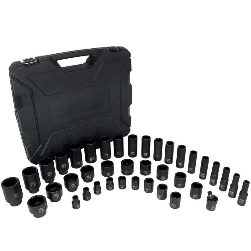 1300-Ss-08 - 1/2 Dr. Sae Standard And Deep Socket Set, 39 Pcs 1