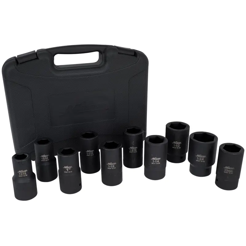 1300-Ss-09 - 1" Dr. Sae & Metric Socket Set, 10 Pcs 1