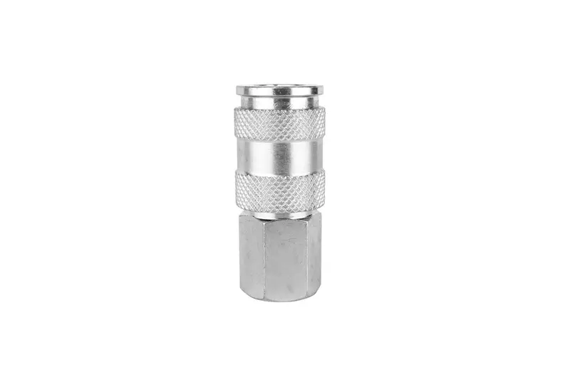 3/8" Fnpt High Flow (V-Style) Quick-Connect Steel Coupler 1