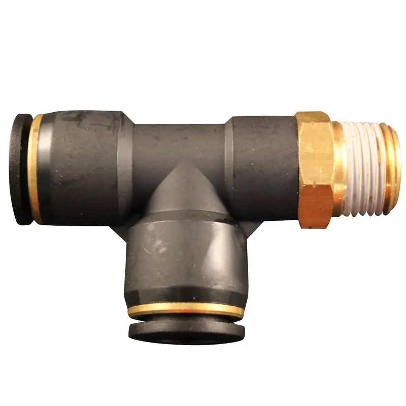 3/8" Mnpt 1/2" Od Push-To-Connect Swivel Run Tee (Box Of 5) 1