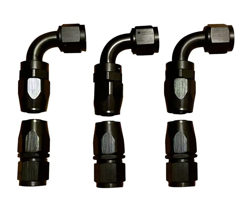 8An 5/8" Fuel Line Hose Fitting Kit Braided Nylon Stainless Steel Oil Gas 10Ft 1