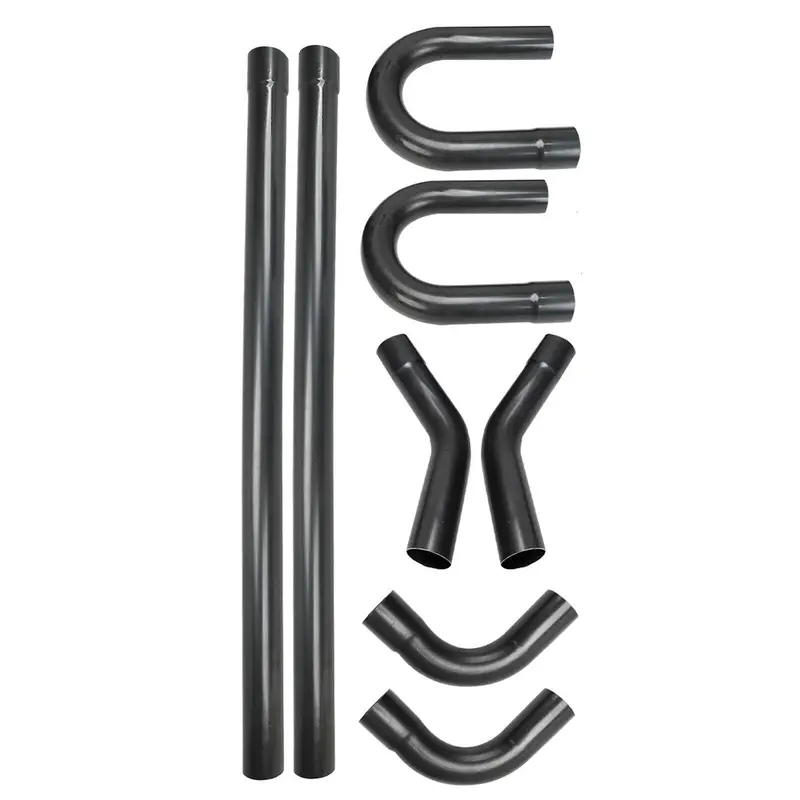 8Pcs 2.5" Exhaust Mandrel Bend Kit Steel Pipe 45 90 U Straight Piping Tubing 1
