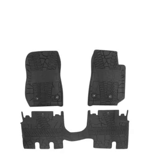 All-Season Protect Floor Mats Liners Front+Rear For 2014-2018 Jeep Wrangler 4-Dr 1