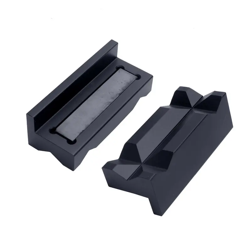 An Fitting Magnetic Vise Jaw Protective Inserts Clamp Parts Aluminum Alloy Black 1