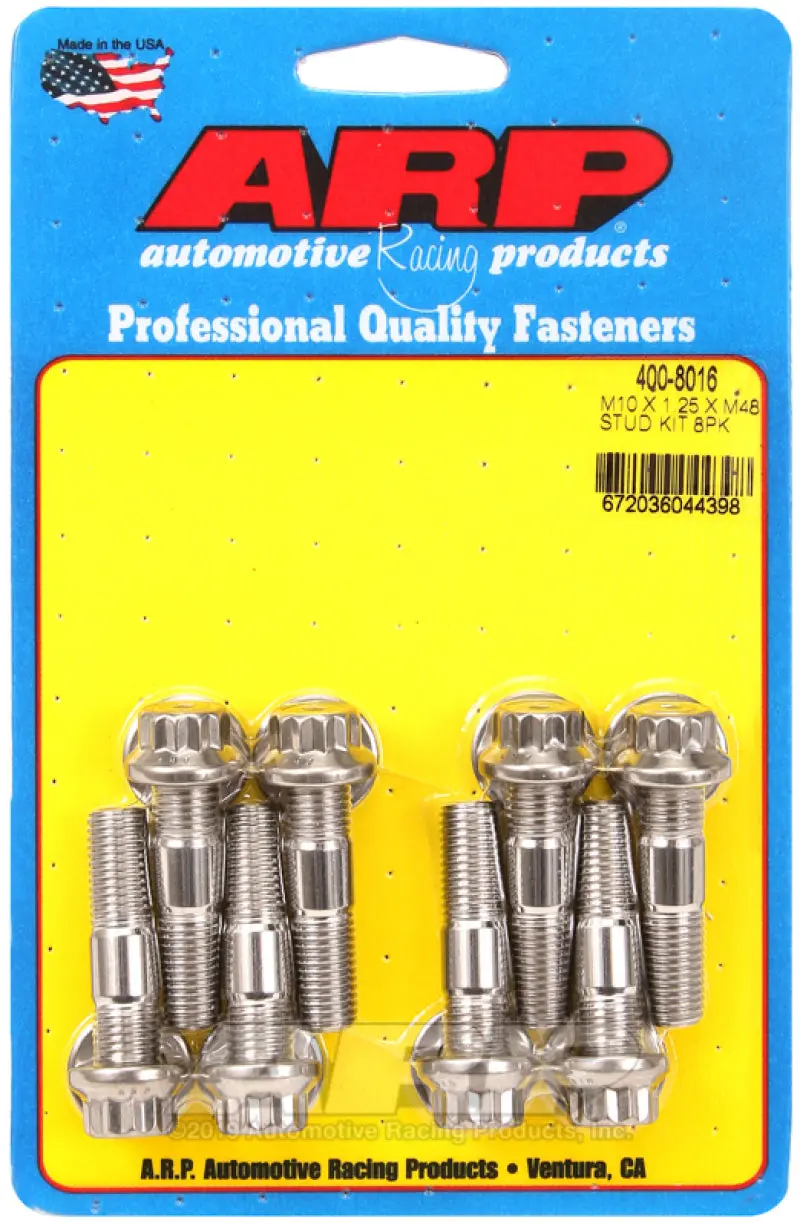 Arp Sport Compact M10 X 1.25 X 48Mm Stainless Accessory Studs (8 Pack) 1
