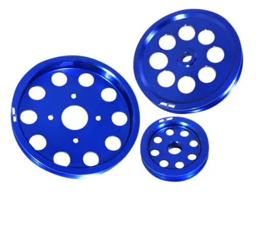 Blue Jdm Crank Shaft Pulley Wheel Kit For Nissan Skyline Rb20det Rb25det Rb26det 1