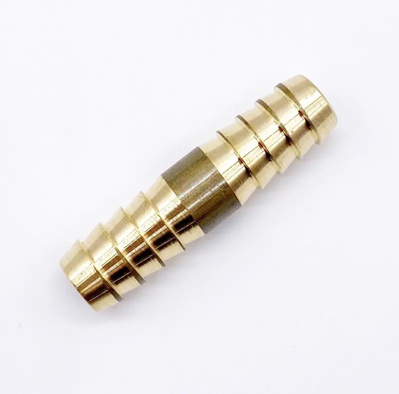 Brass Hose Splicer For 3/8" Driveway Signal Hoses – Durable, No-Clamp Connector For Heavy-Duty Use 1