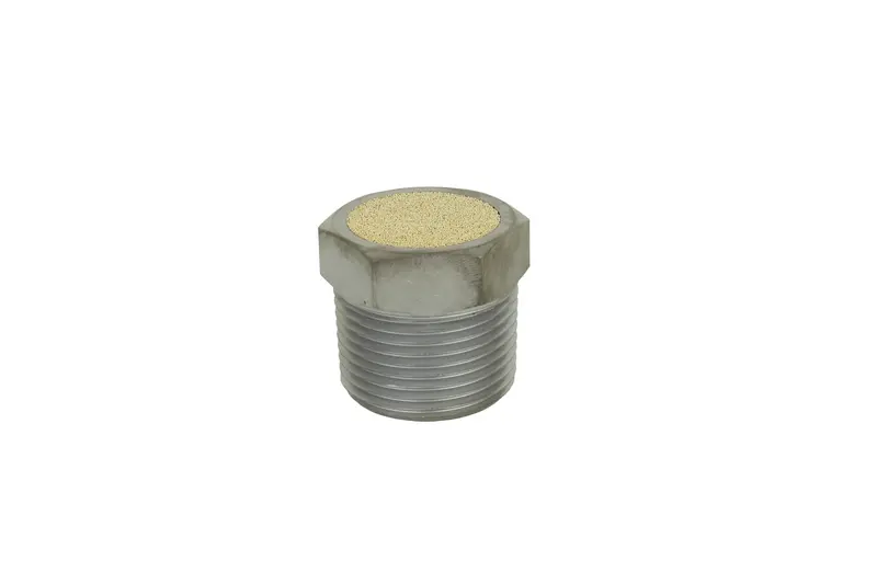 Breather Vent Pneumatic Muffler, 1" Mnpt - 40 Micron Sintered Bronze Silencer/Diffuse Air & Noise Reducer 1