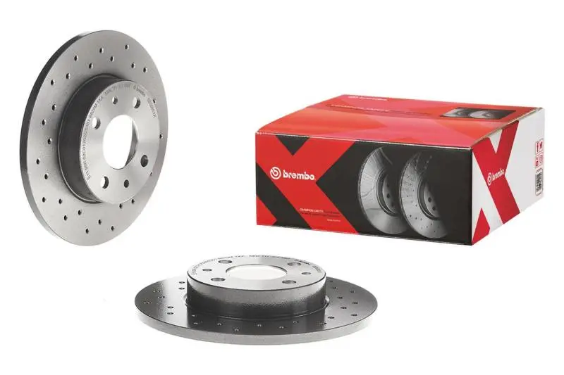 Brembo 2004 Subaru Impreza Front Premium Xtra Cross Drilled Uv Coated Rotor 1