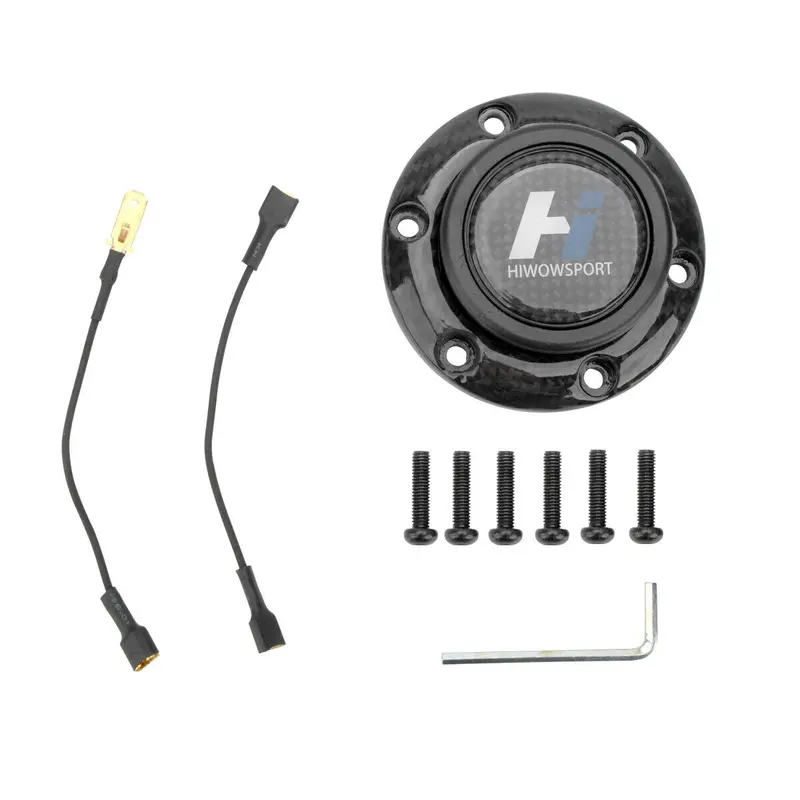 Carbon Fiber Refitting Vehicle Steering Wheel Horn Button Cover Circle 6 Holes 1