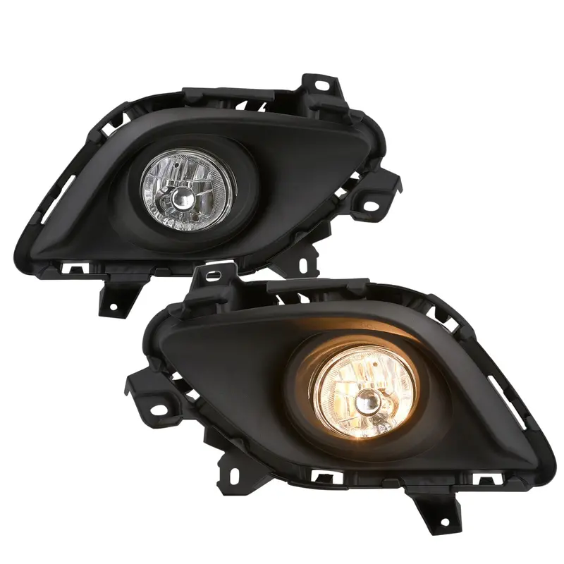 Clear Fog Light Bumper Assembly Lamps + Bulbs Bezels Wiring For 2014-2017 Mazda6 1