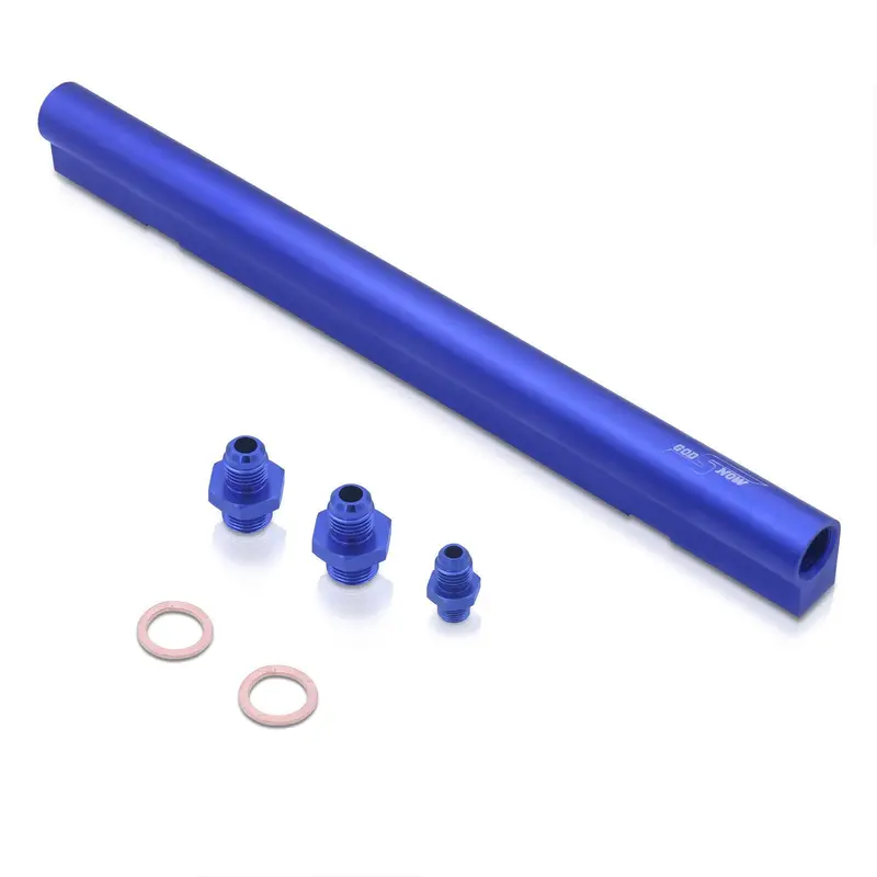 Cnc Aluminum Intake Fuel Rail Kit Set Blue For Vw Audi 20V 1.8T Turbocharged Dtm 1