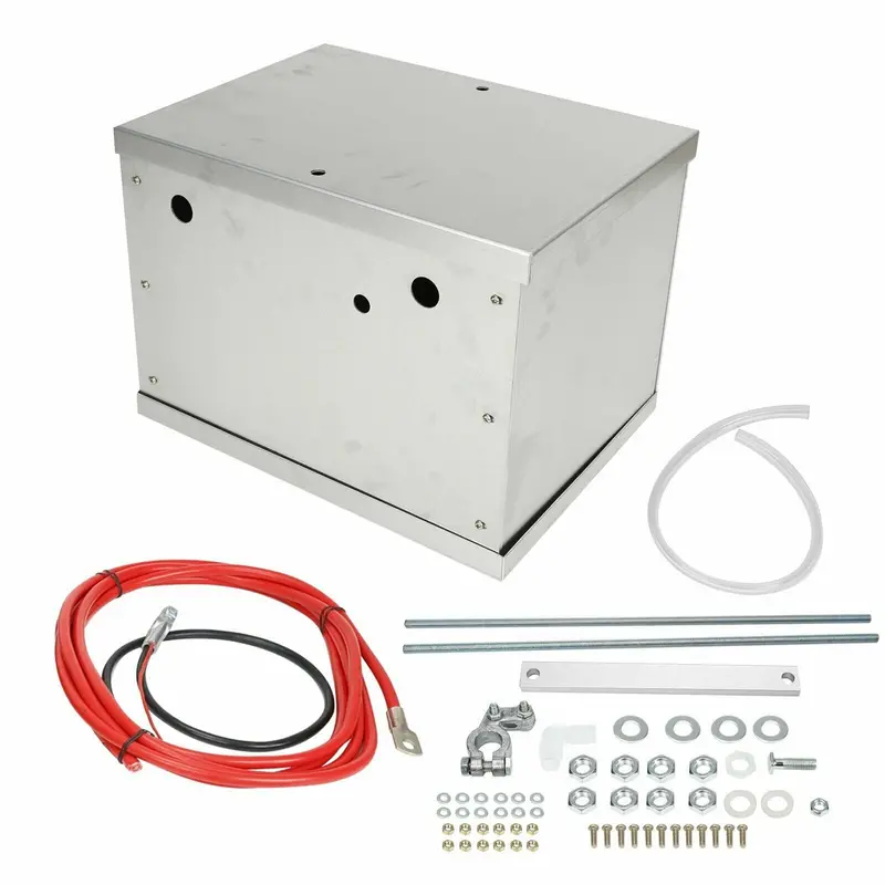 Complete Aluminum Battery Box Relocation Kit For 1979-2014 Ford Mustang 1