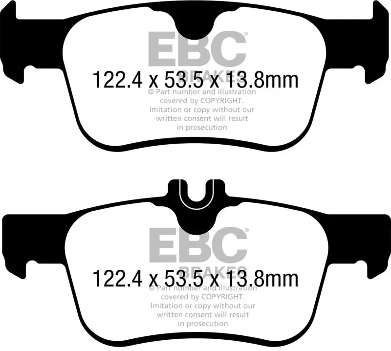 Ebc 2017+ Honda Civic Turbo Type-R 2.0L Yellowstuff Rear Brake Pads 1