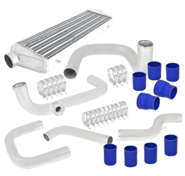 For 96-00 D15 D16 Civic Ek Bolt On Turbo Intercooler Piping Kit + Couplers Blue 1