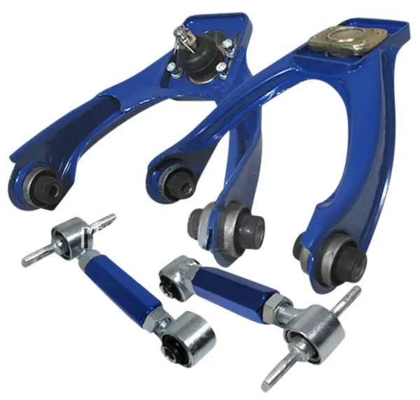 For 96-00 Honda Civic Ek Adjustable Front Upper Rear Adjustable Camber Kit Blue 1