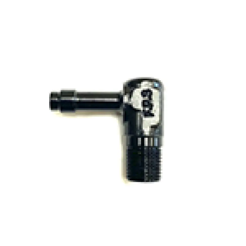 Fragola 1/4 Hose Barb X 1/8 Npt 90 Degree Low Profile - Black 1