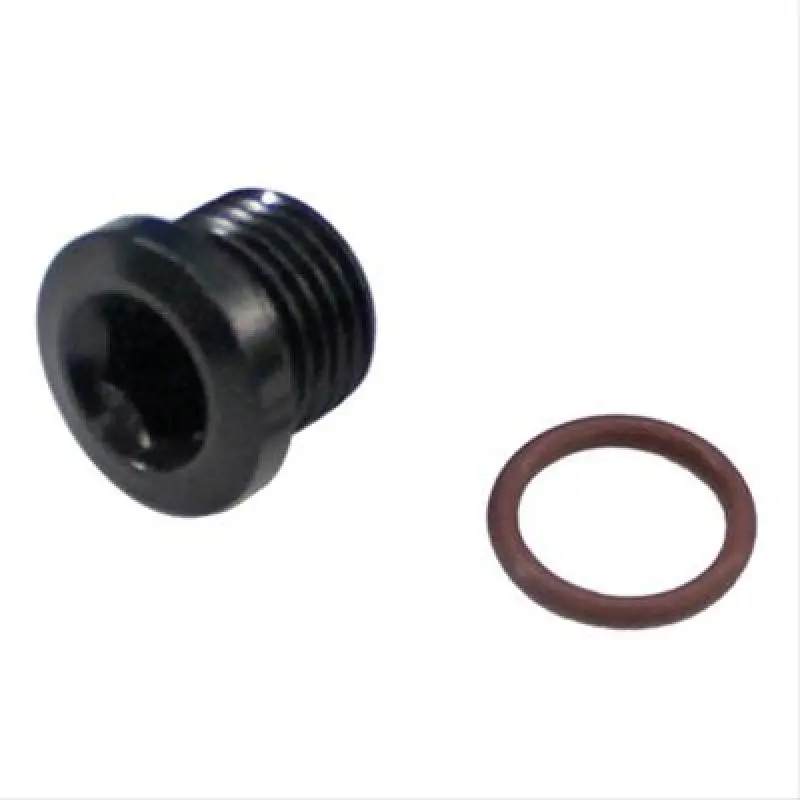 Fragola -6An (9/16-18) Socket Hex Port Plug - Black 1