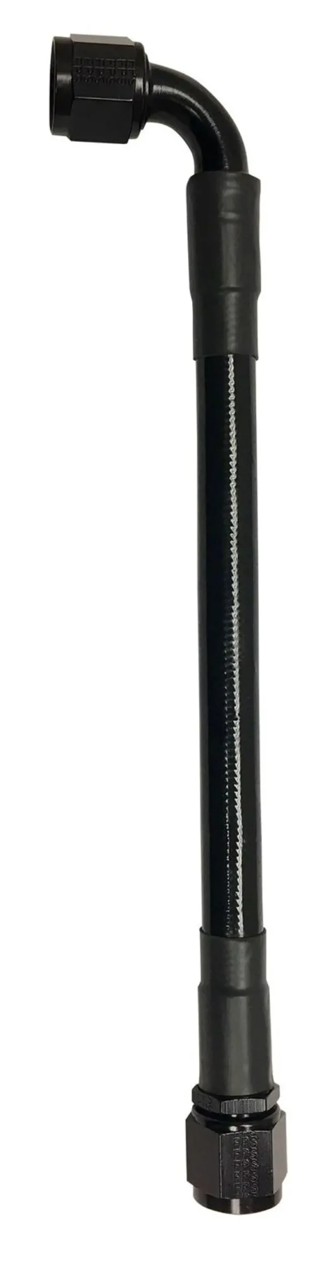 Fragola -6An Ext Black Ptfe Hose Assembly Straight X 90 Degree 24In 1