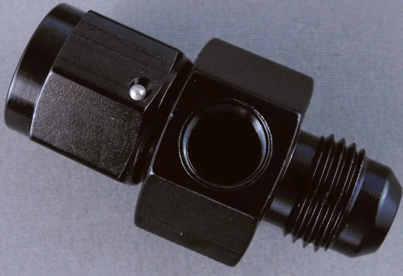 Fragola Inline Gauge Adapter -6An Male X -6An Fem - Black 1