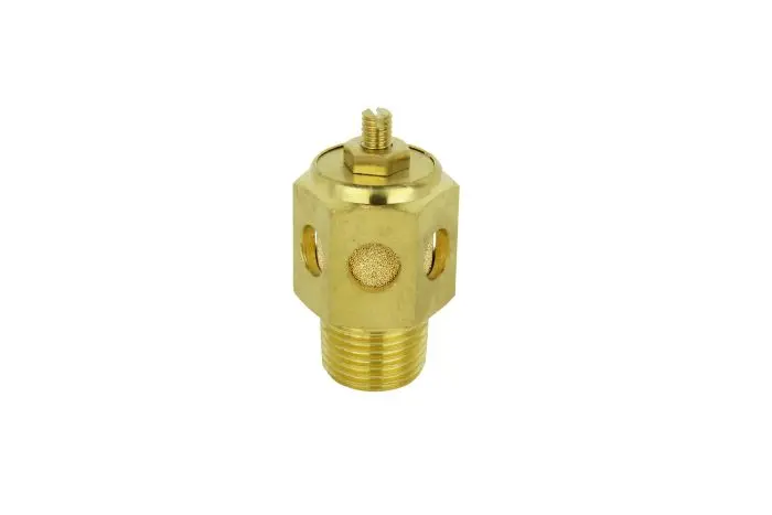 High Volume Speed Control Exhaust Muffler, 1/2” Mnpt - 40 Micron Sintered Bronze Silencer/Diffuse Air & Noise Reducer 2