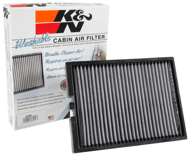 K&N Drop-In Replacement Cabin Air Filter (2015-2023 Mustang Gt, Ecoboost, V6) (Vf2053) 1