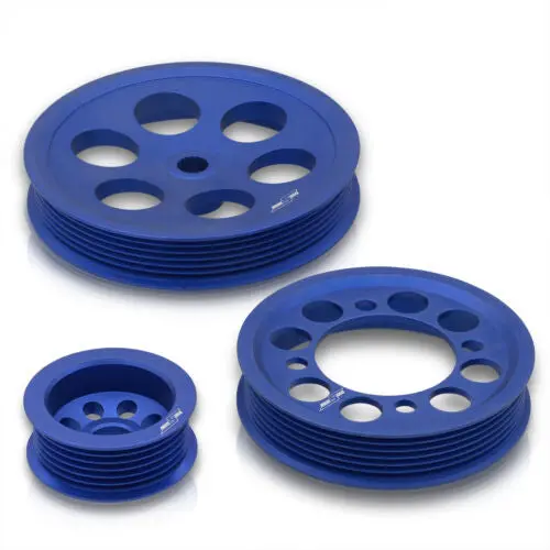 Lightweight Crank Pulley Set Blue For 1993-1998 Toyota Supra 2Jzgte Turbo 1