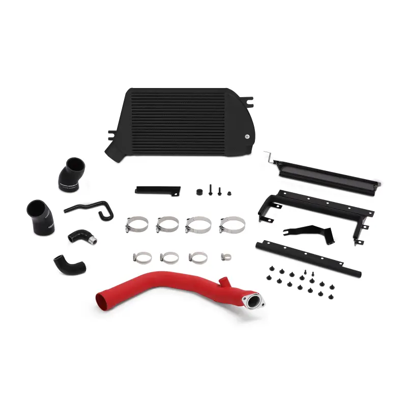 Mishimoto 2015 Subaru Wrx Top-Mount Intercooler Kit - Powder Coated Black & Wrinkle Red Pipes 1