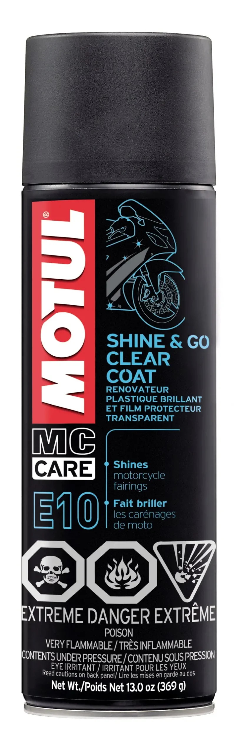 Motul 13Oz Cleaners Shine & Go - Silicone Clean (13 Oz) (Aerosol) 1