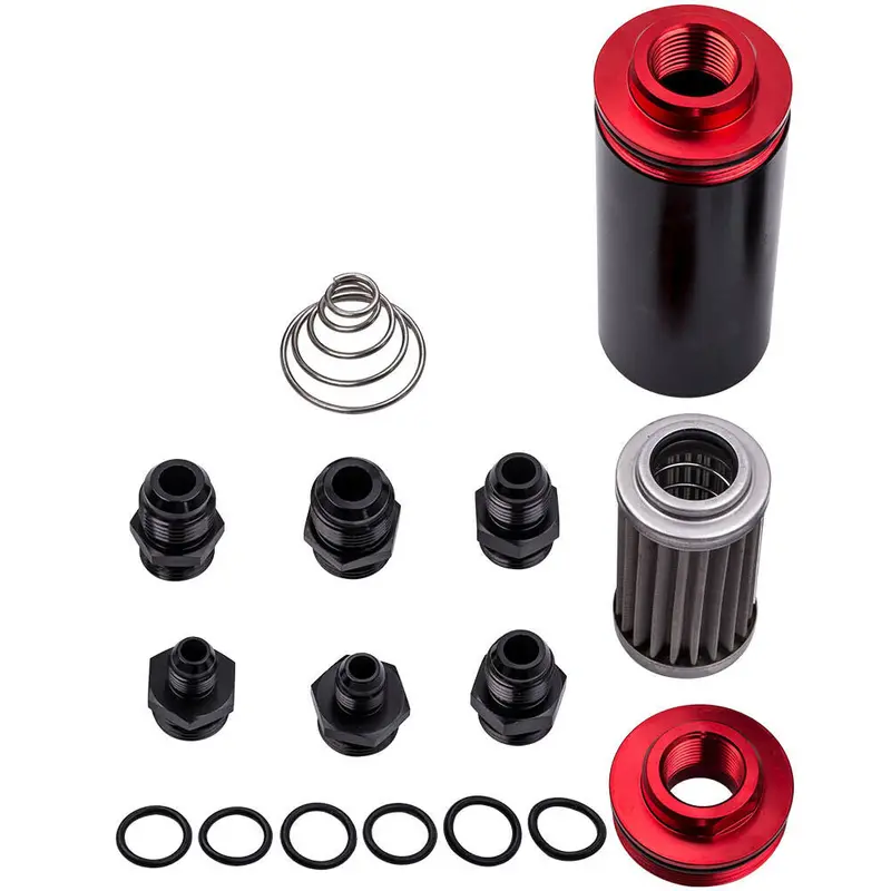 New 100 Micron Stainless Steel An6/An8/An10 Inline Fuel Filter High Flow Fitting 1