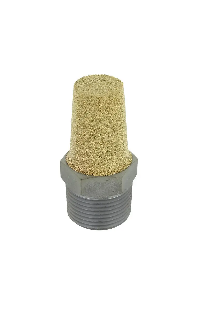 Pneumatic Exhaust Muffler, 1" Mnpt 40 Micron Sintered Bronze Silencer/Diffuse Air & Noise Reducer 1