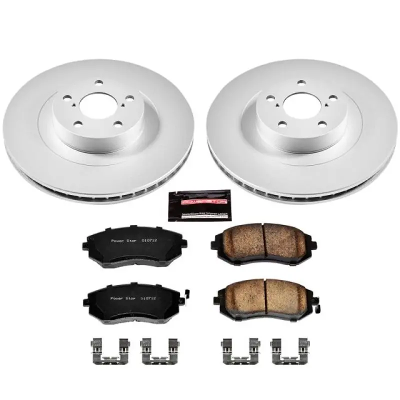 Power Stop 05-06 Saab 9-2X Front Z17 Evolution Geomet Coated Brake Kit 1