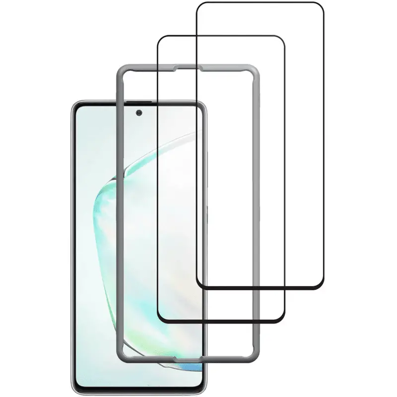 Protège Écran Samsung Note 10 Lite Verre Trempe X2 = Gabarit De Pose 1
