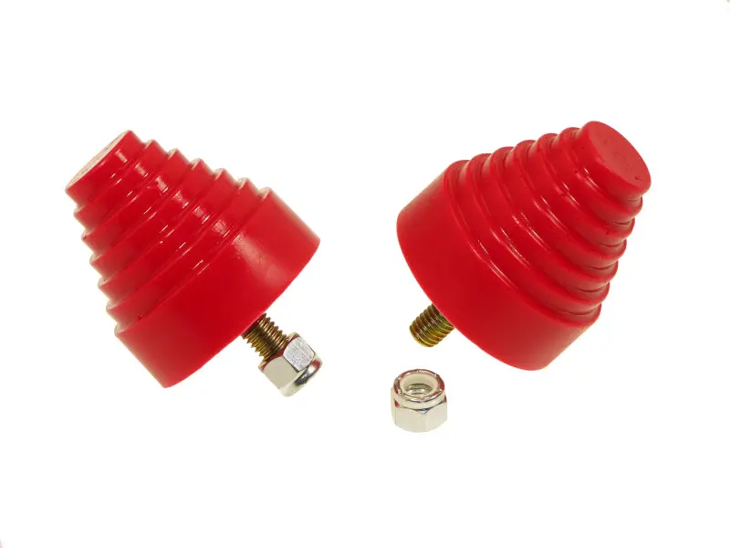 Prothane Universal Bump Stop 2-1/4X2-1/4 Cone W/Stp - Red 1