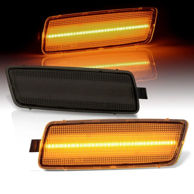 Smoked Amber Led Side Marker Lights Signal Lamps For Vw Gti Jetta Mk5 Rabbit R32 1