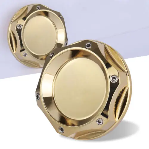 Universal For Acura Honda Oil Fuel Filler Valve Cover Billet 24K Gold Plated Cap 1