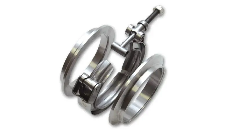 Vibrant T304 Ss V-Band Flange Assembly For 1.5In O.D. Tubing Incl 2 V-Band Flanges & 1 V-Band Clamp 1