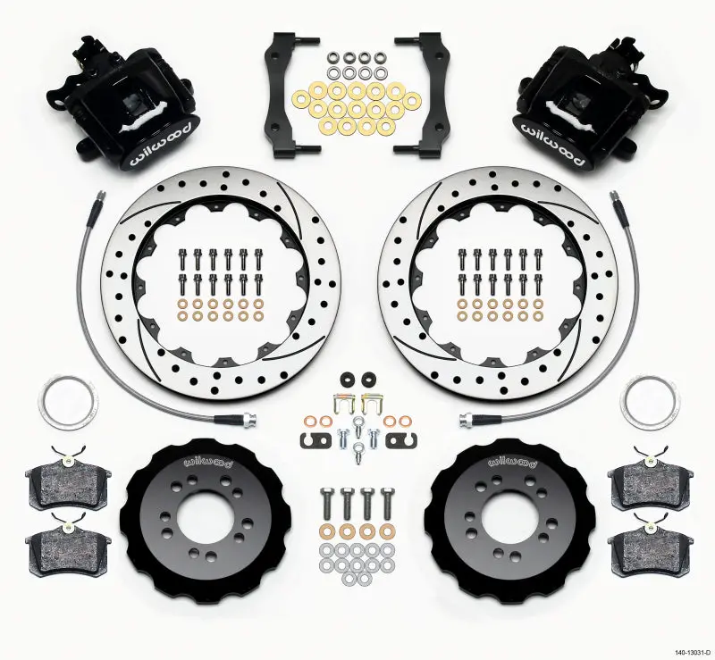 Wilwood Combination Parking Brake Rear Kit 12.88In Drilled 2013-Up Ford Focus St W/ Lines 1