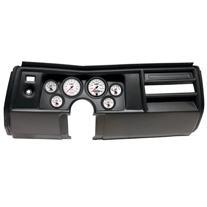 Autometer 2908-10 Direct Fit Dash Kit; (3 3/8In. X2; 2 1/16In. X4); Chevy Chevelle No Vent 69; Pha 1