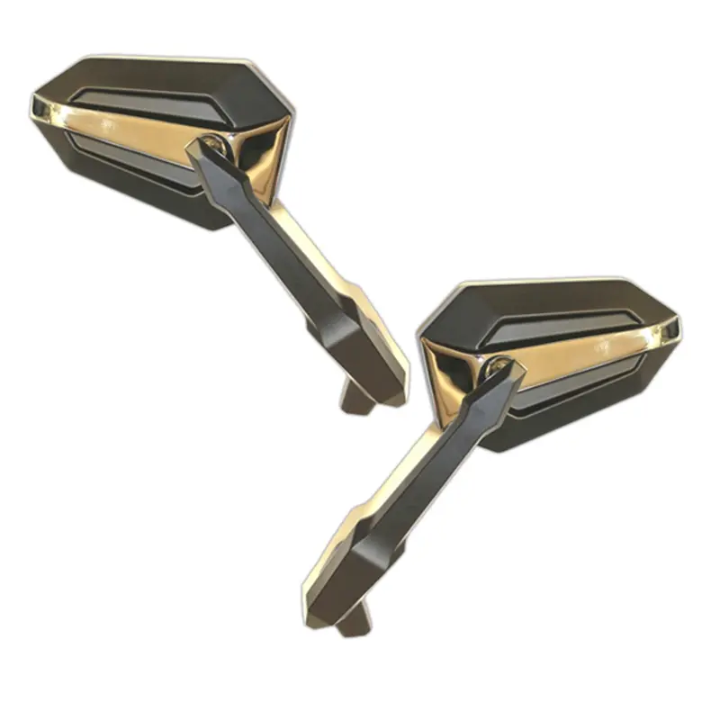 Cipa 01949 Ultra-Black Chrome Motorcycle Mirror Kit – Includes Left And Right Mirrors 1