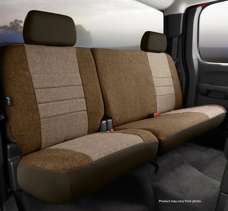 Fia Oe Custom Split Bench Seat Covers – Taupe Tweed, 60/40 Configuration With Adjustable Headrests 1