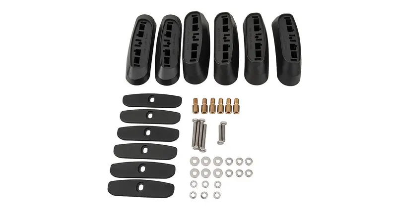 Rhino-Rack Rcp Roof Rack Base Kit – Black Modular Mounting System (6 Sets Included) 1