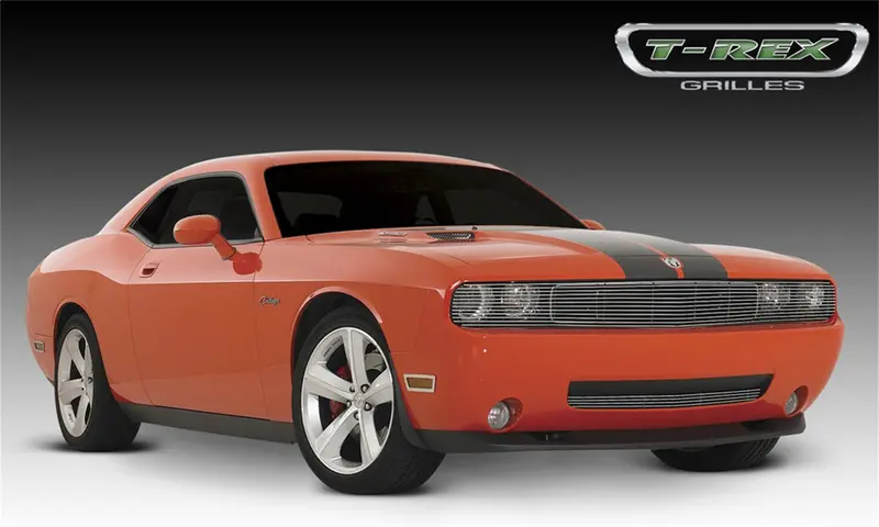 T-Rex Grilles 21416 Billet Series Phantom Grille; Horizontal; Aluminum; Polished; 1 Pc; Overlay; 1