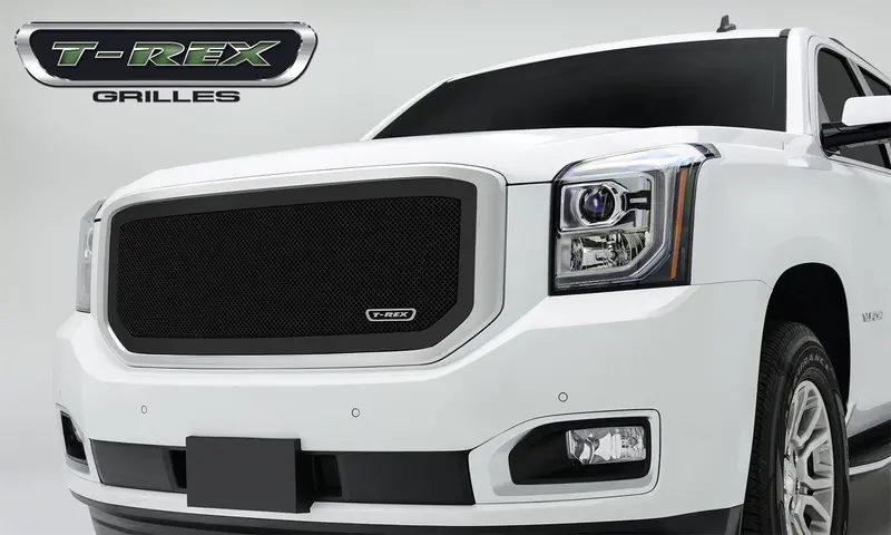 T-Rex Grilles 51169 Upper Class Mesh Insert Grille – Small Pattern, Black Steel 1